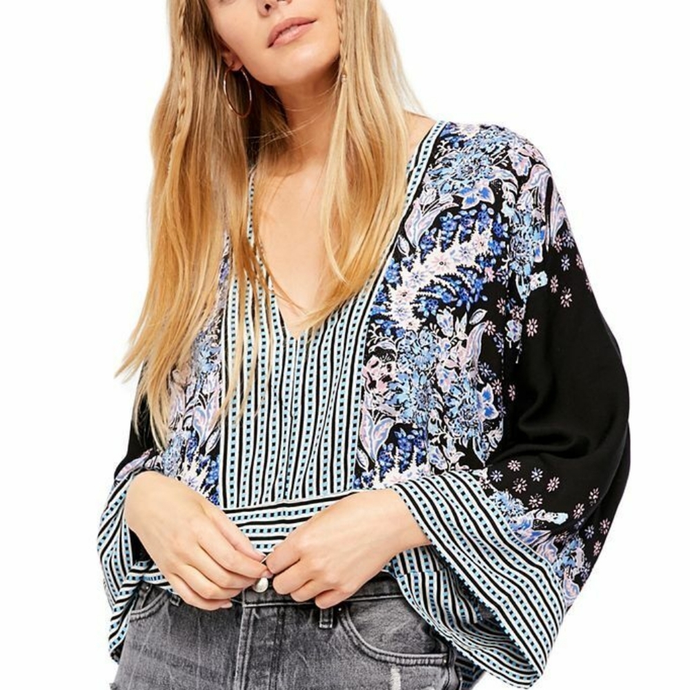 Free People Mix N Match Kimono Top NWT Sz. M